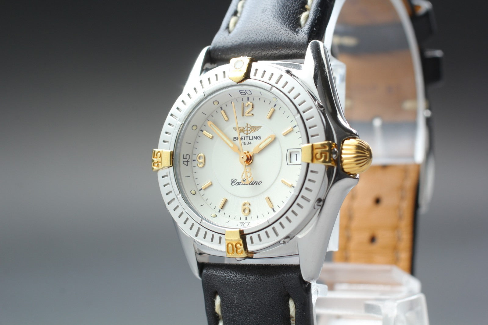 [Exc+5] BREITLING Callistino B52045 27mm Silver Black Quartz Women's Watch