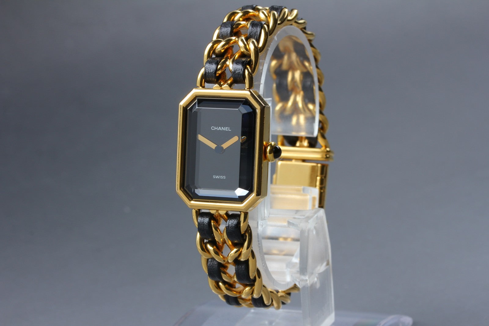 [Exc+5] CHANEL Premiere L Size Black Dial Gold 20mm Quartz Women’s Watch