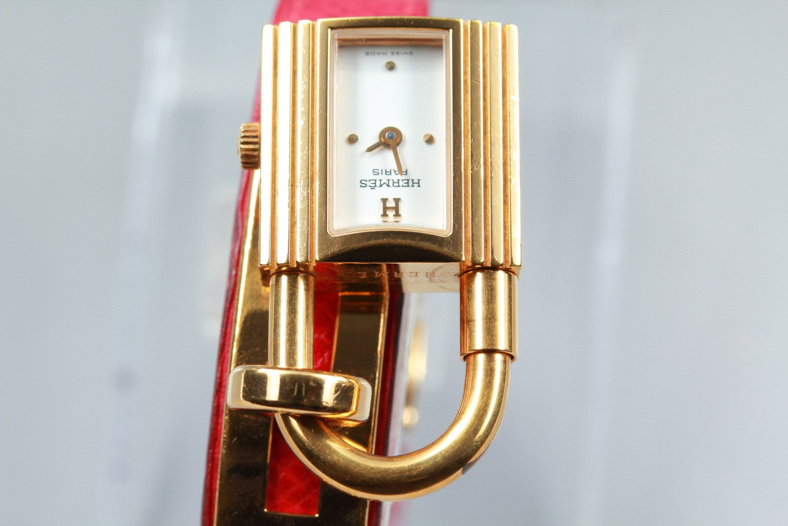 New Batt[Exc+5]Box HERMES Kelly White Dial Quartz Women's Watch 20mm From JAPAN
