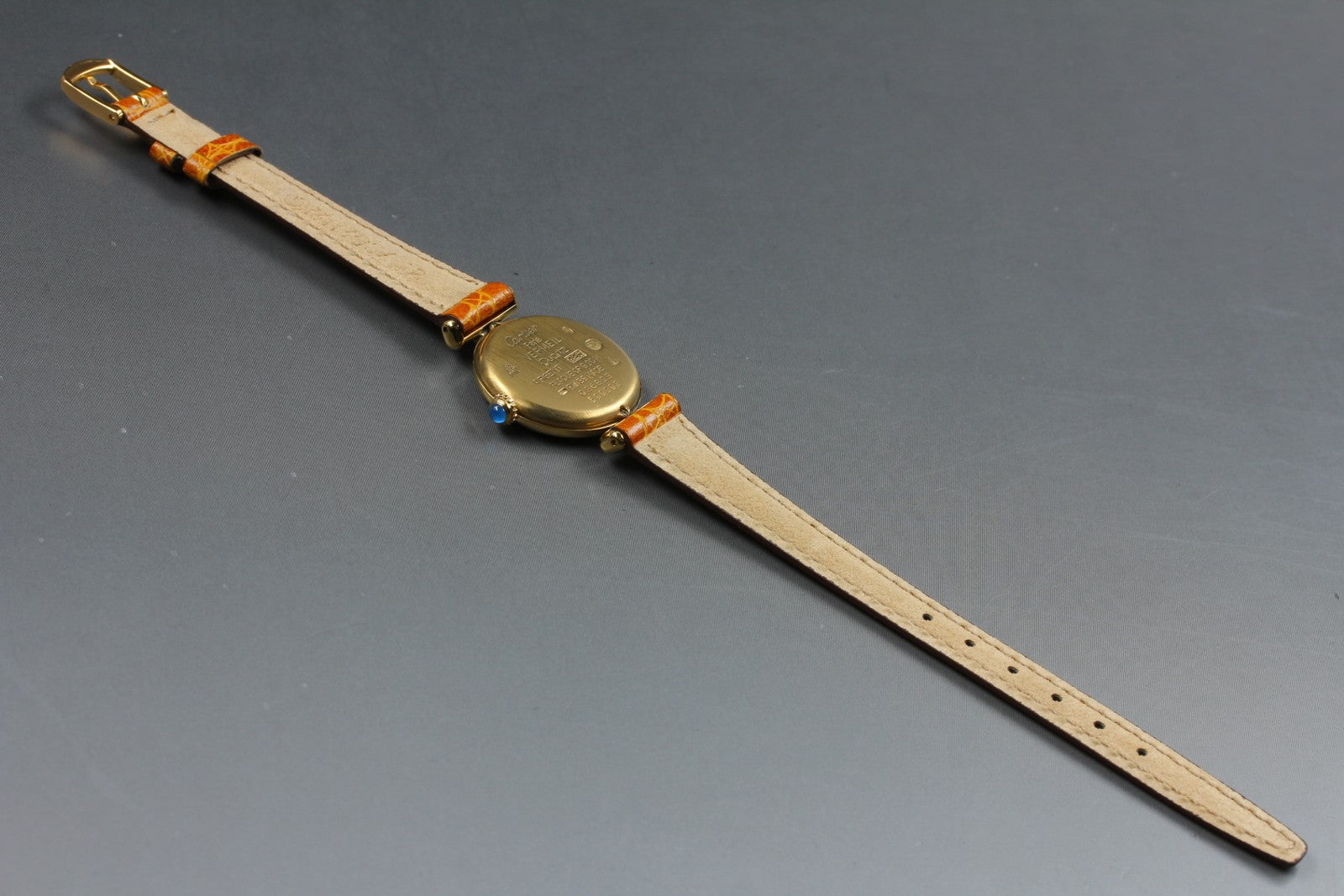 Vintage [Near MINT-] Cartier Must Colisee Vermeil 590002 Gold Women's Qz Watch