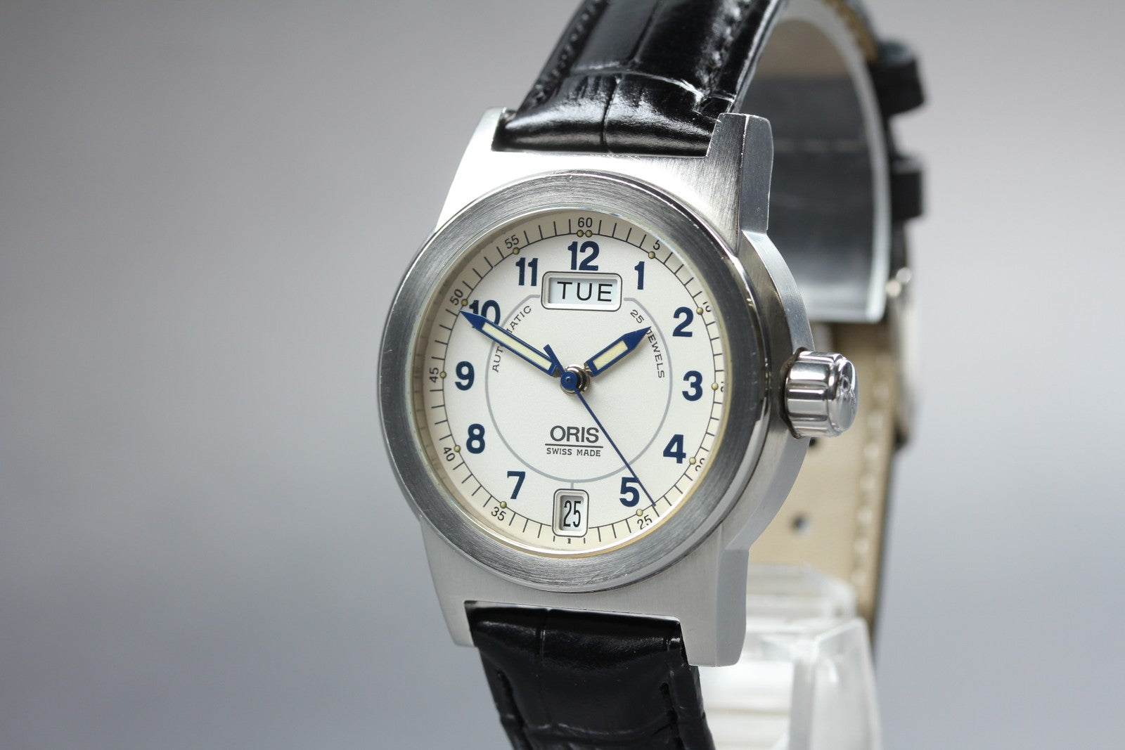 Vintage ORIS Big Crown 7501 Automatic White Day/Date Men's Watch 34mm JAPAN
