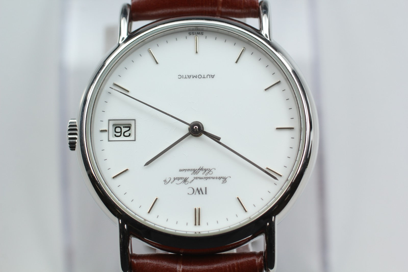 IWC Portofino 3513 Cal.37521 33mm Automatic White Dial Brown Men's Watch