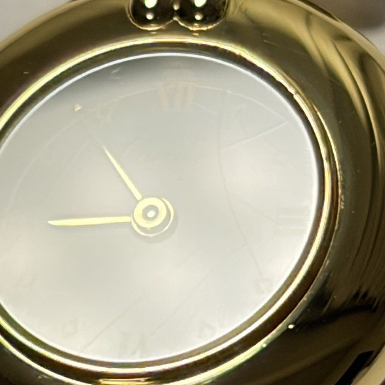 Vintage Cartier Must Colisee Vermeil 590002 Black Dial Gold Women's Quartz Watch