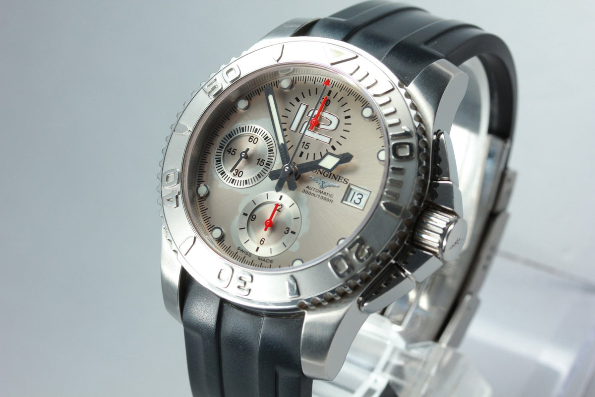 LONGINES HydroConquest L3.673.4 Automatic Chronograph Men's Watch 41mm JAPAN Box