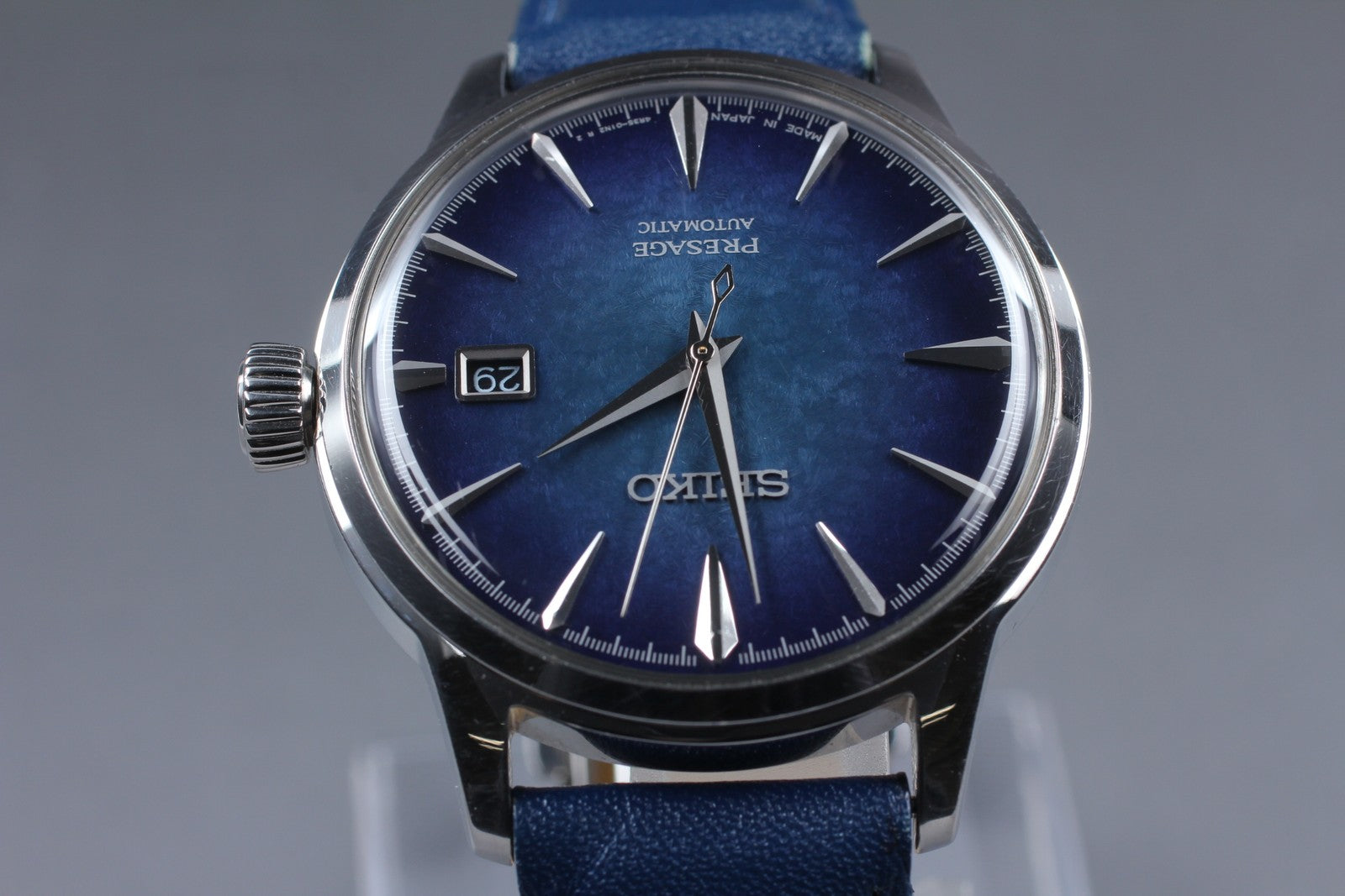 Exc+5*Box SEIKO Presage 4R35-02E0 SARY085 Automatic Blue Men's Watch From JAPAN