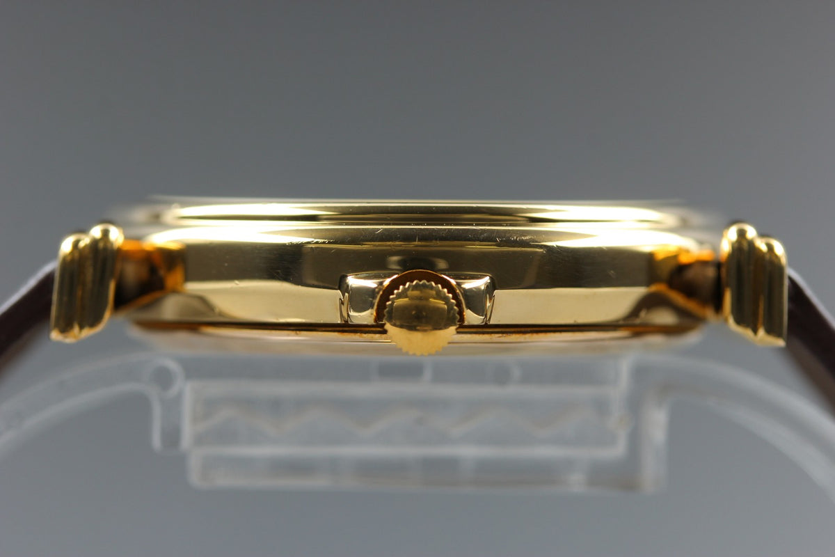 Jean D'Eve Sectora Gold Ivory Dial 30mm Men's Quartz Watch Vintage [Box]