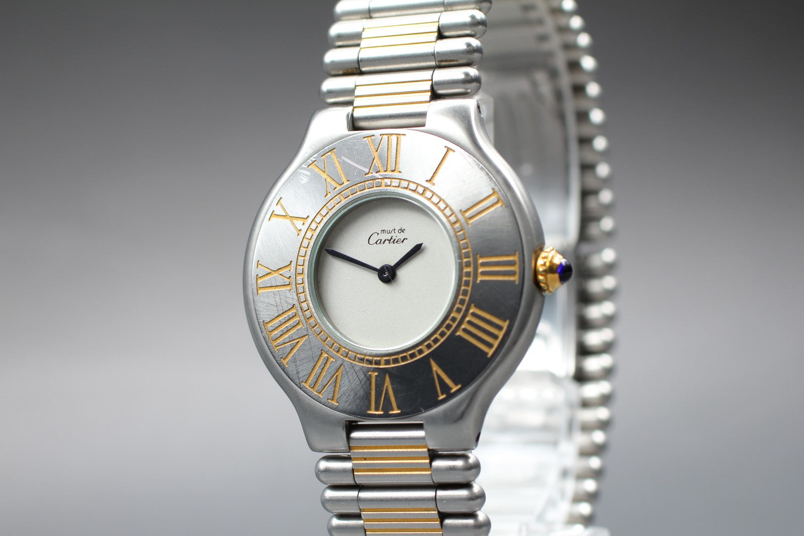 Vintage [Exc+4] Cartier Must de Cartier 21 30mm Unisex Quartz Watch From JAPAN