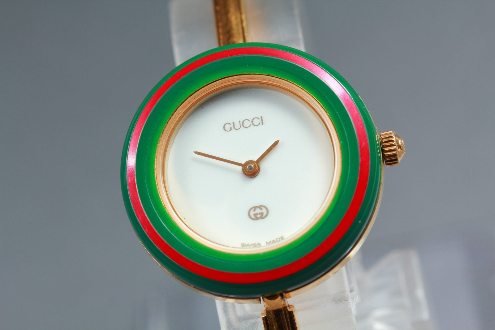New Batt Gucci 11/12 Change Bezel 12 Colors Gold Quartz Women's Watch JP Exc+5