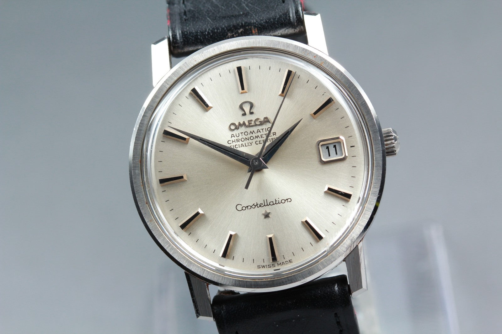 Vintage OMEGA Constellation 168.018 Automatic Silver Men's Watch 35mm JP Exc+5