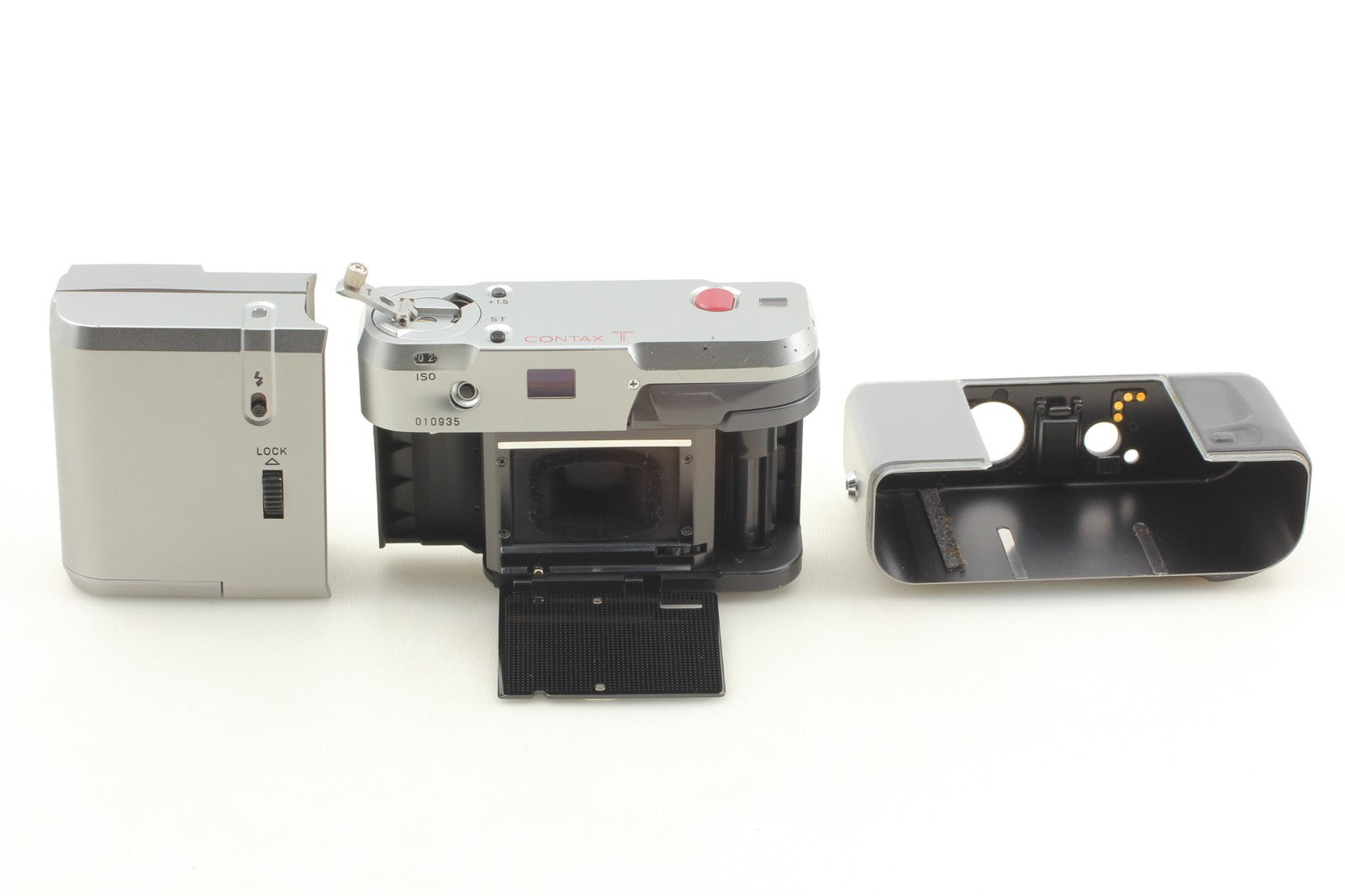 [Top MINT] Contax T Silver 35mm Film Camera Carl Zeiss T* + T14 Flash From JAPAN