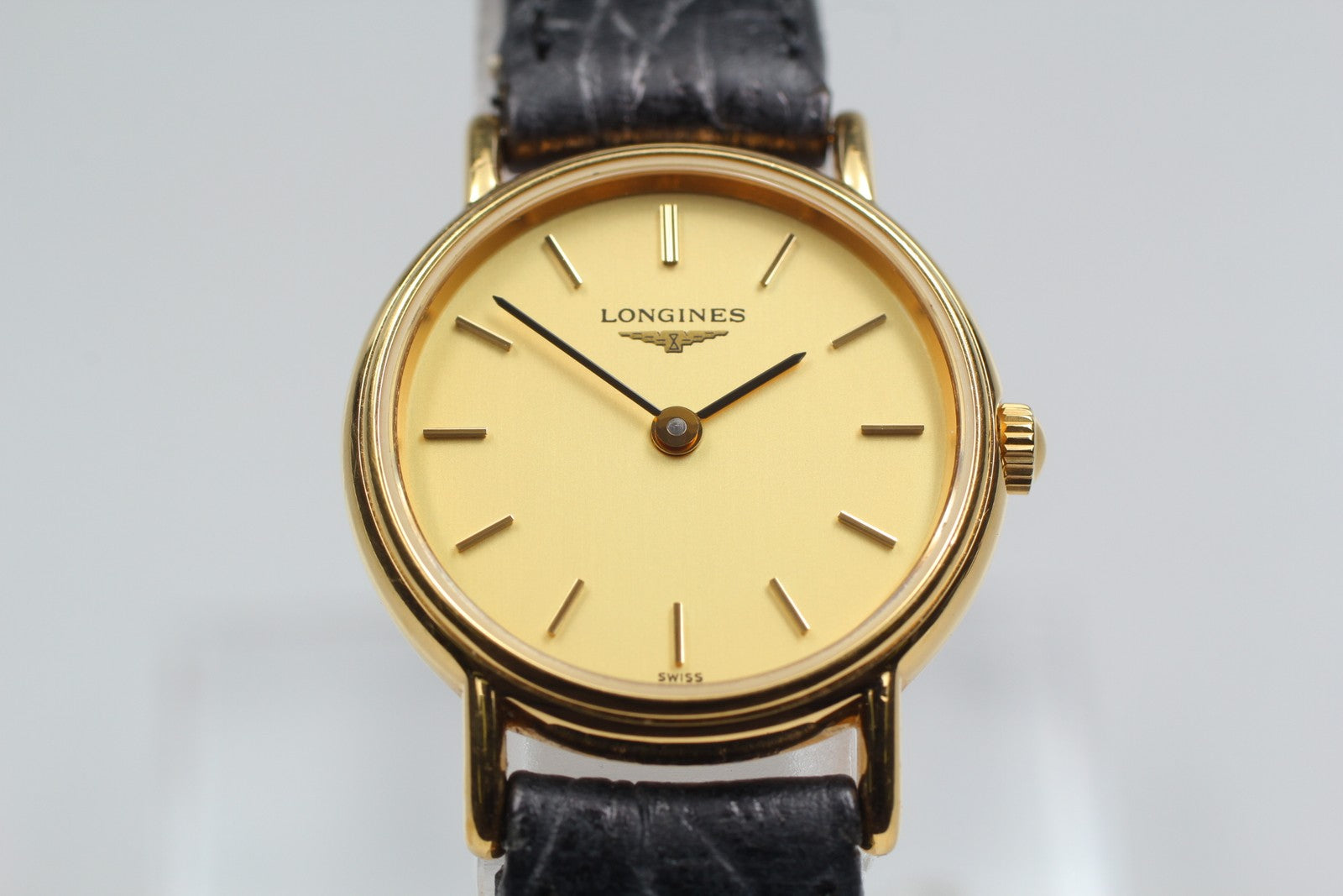 NewBatt[Exc+5] Vintage Longines L4.137.2  Gold Women's Quartz Watch 23mm JAPAN