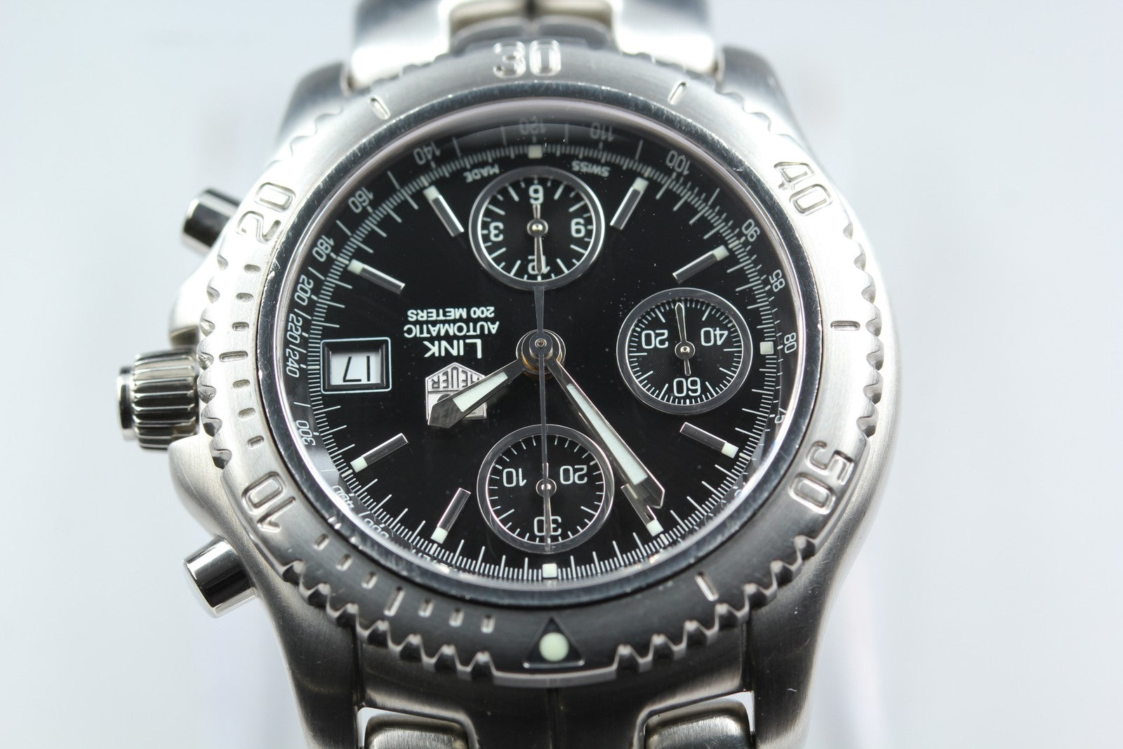 TAG HEUER TAG Heuer Link CT2111 Black Automatic Men's Watch 41mm JAPAN Box