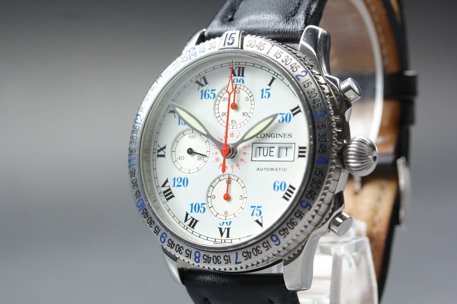 [Exc+5 Box] Longines Lindbergh Hour Angle Chronograph L2.618.4 AT Men's Watch