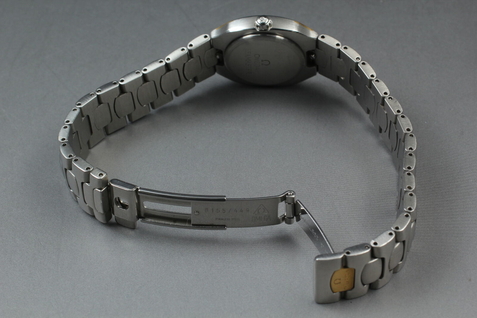 [Near MINT] OMEGA Seamaster Polaris Gold Dial 22mm Woman's Quartz Watch JAPAN