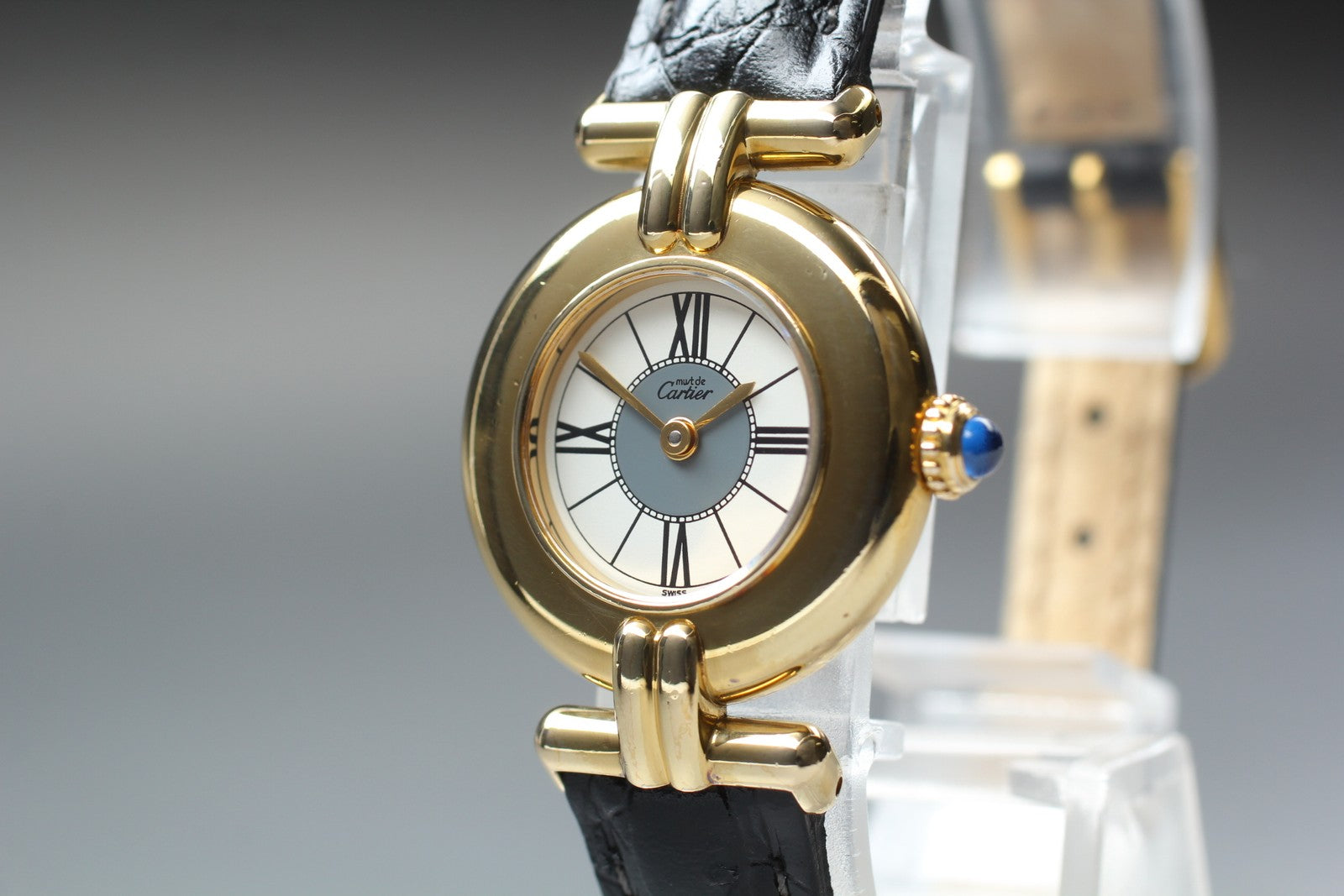 Vintage [Near MINT- Box] Cartier Must Colisee Vermeil 590002 Women's Qz Watch