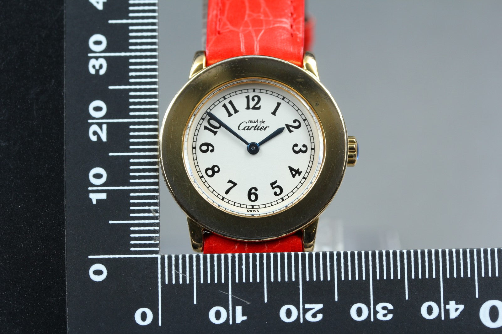 Vintage Cartier Must Ronde de Cartier 1801 Red Gold 27mm Women's Quartz Watch
