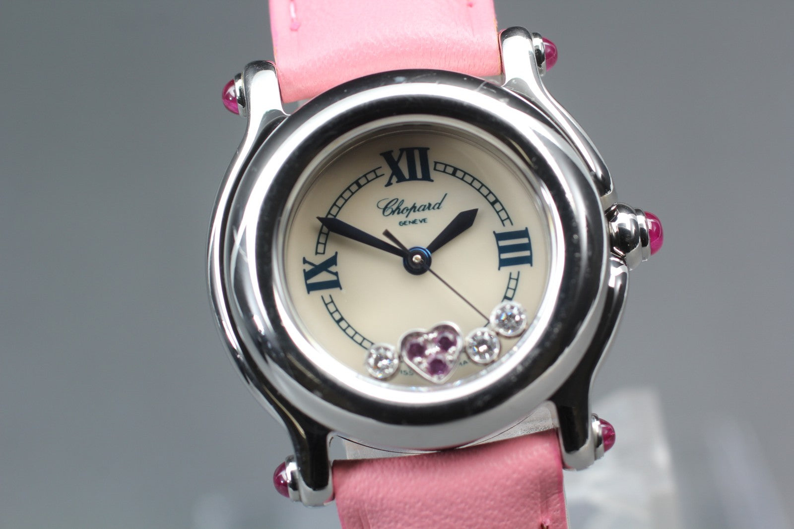 [Exc+5 Box] Chopard Happy Sports 27/8245-42 Heart Diamond Pink Qz Women’s Watch