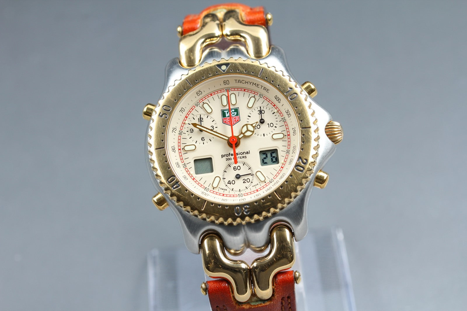 Vintage [Exc+5] TAG HEUER SENNA SEL S/el CG1123-0 Chronograph Men's Quartz Watch