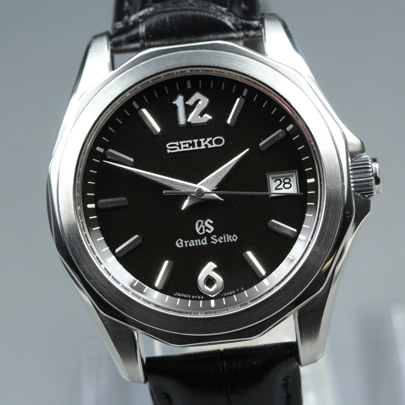 Vintage SEIKO Grand Seiko 9F62-0A60 SBGX035 Quartz Black Men's Watch 38mm JAPAN