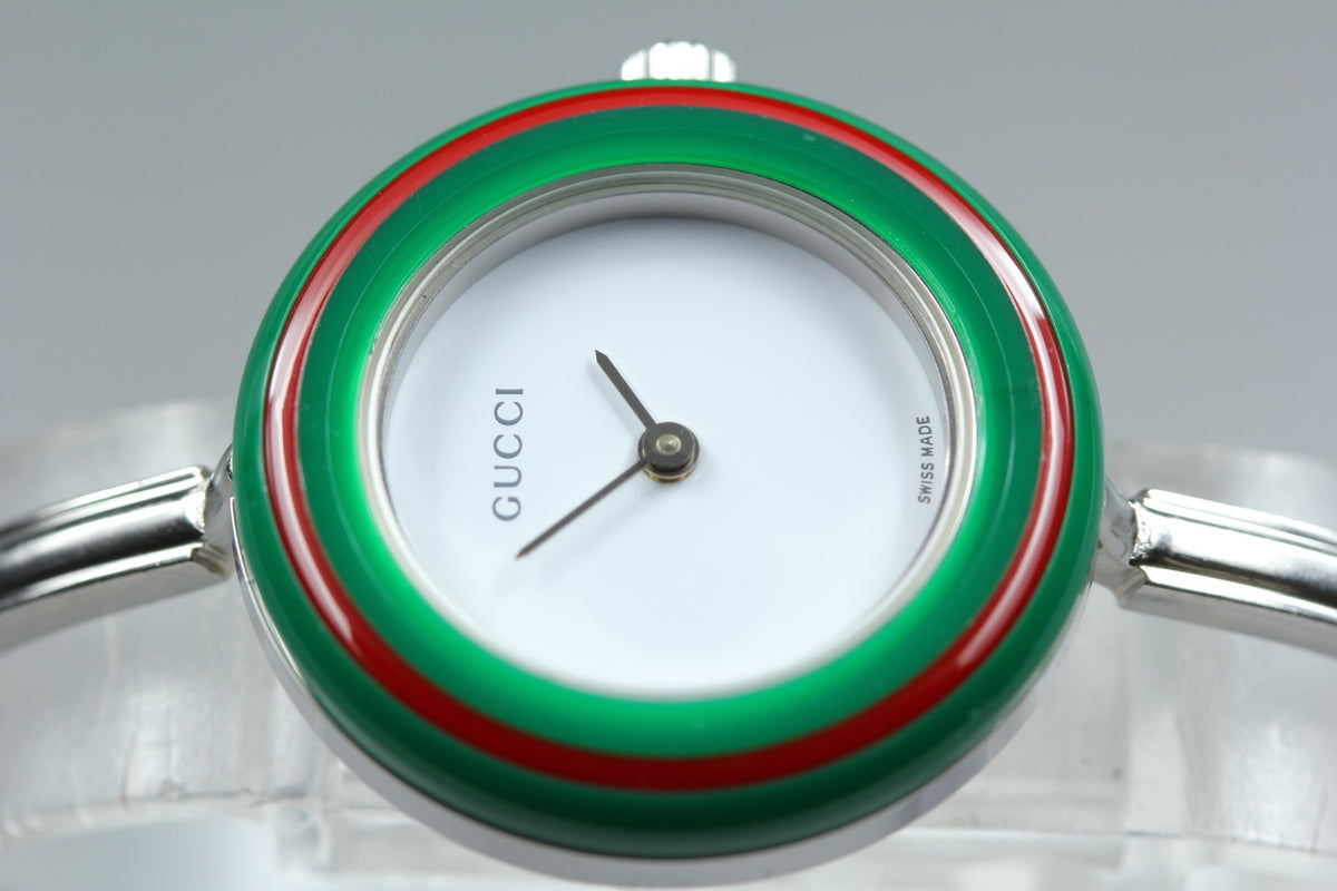 [Overhauled] Gucci Change Bezel 11/12.2L 12 Colors Silver Women's Watch Box