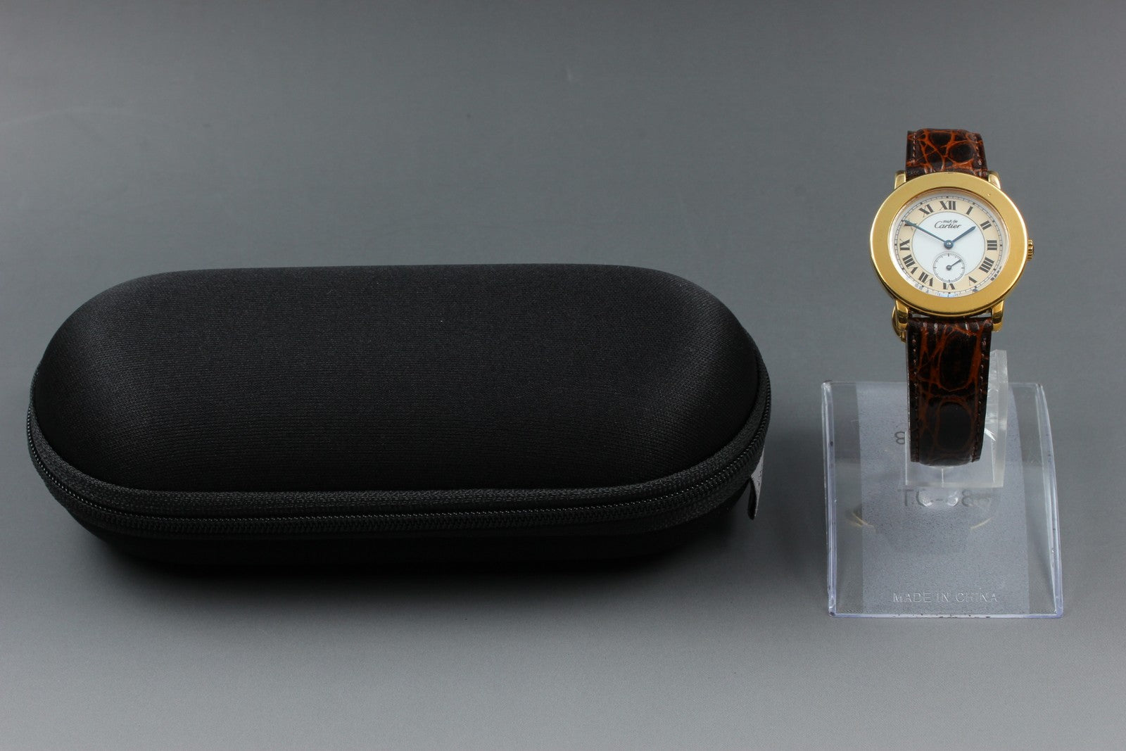 Vintage Cartier Must de Cartier Ronde 1810 1 Gold Brown 32mm Unisex Quartz Watch