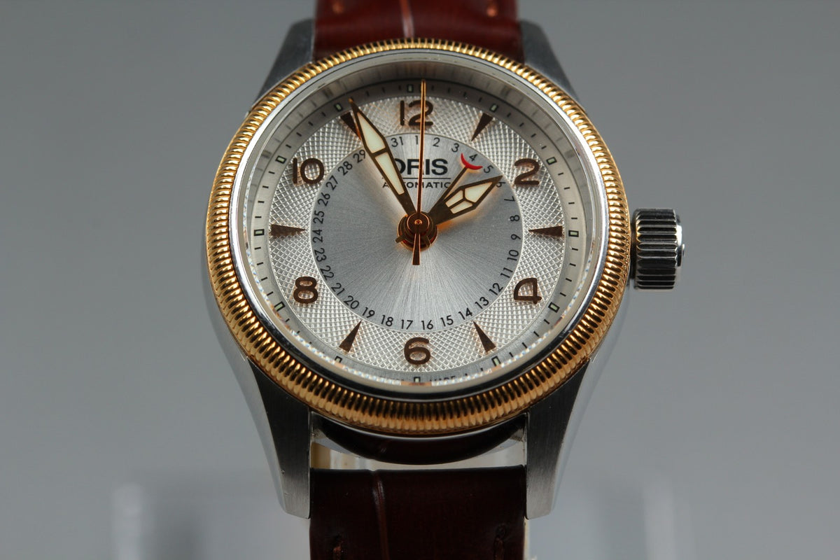 ORIS Big Crown Pointer Date 7680A Silver Dial Brown 28mm Automatic Women's Watch