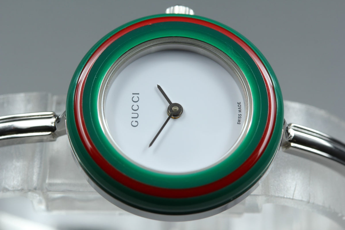 [Overhauled] Gucci Change Bezel 11/12.2L 12 Colors Silver Women's Watch 15.5cm
