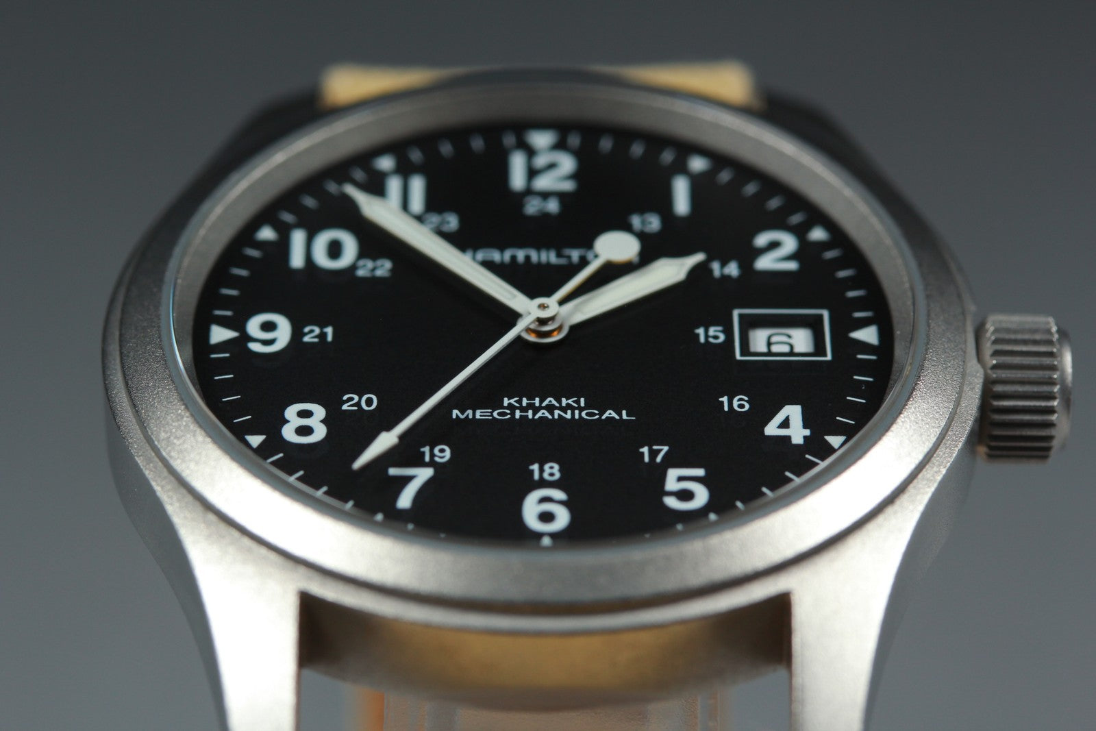 [w/ Box] Hamilton Khaki Field Mechanical H694390 38mm Manual Black Men's Watch