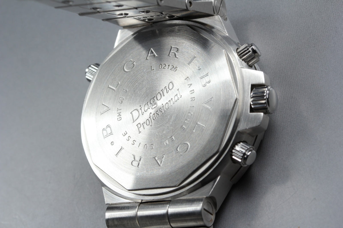 BVLGARI Diagono Professional GMT40S Automatic Black Men's Watch 40mm JAPAN Box