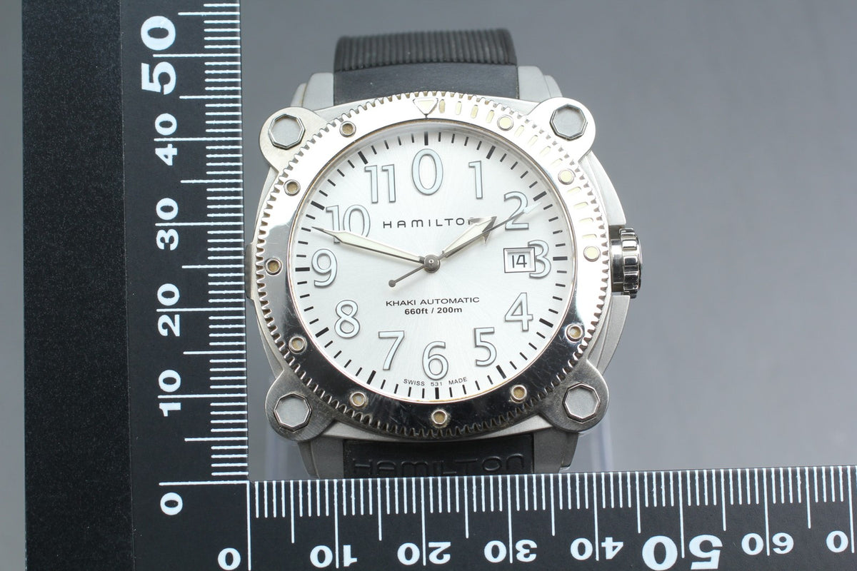 Hamilton Khaki Aviation H785550 Automat Silver Dial Date Men's Watch 42mm JAPAN