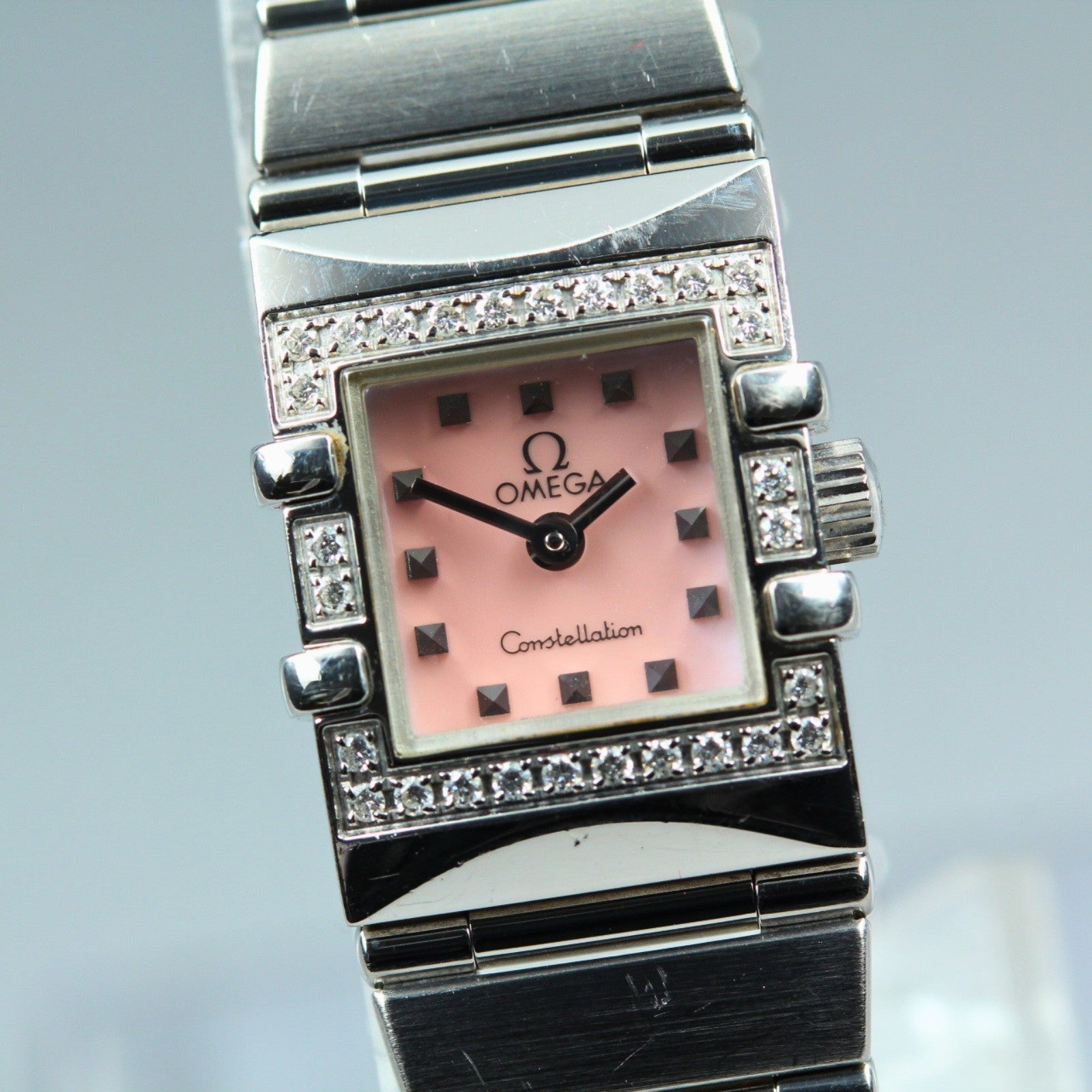 OMEGA Constellation Carré Quadra 1535.73 Quartz Women's Watch 15mm JAPAN Box