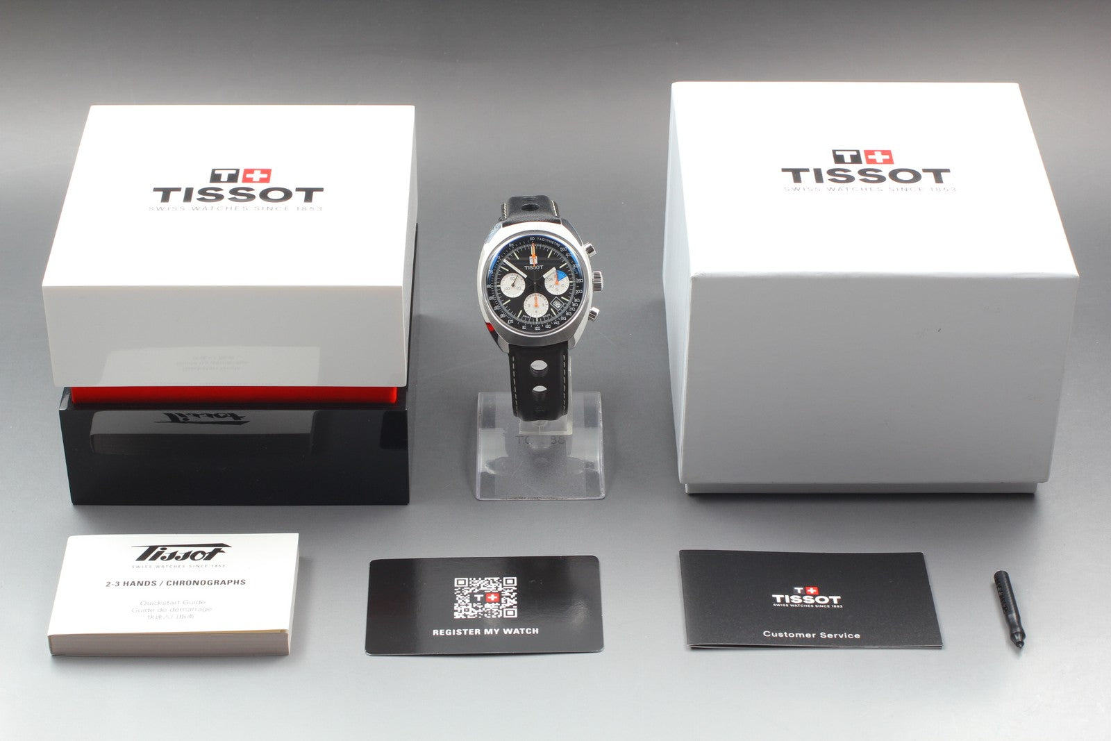 TISSOT Heritage T124427A Black Automatic Chronograph Men's Watch 43mm JAPAN Box