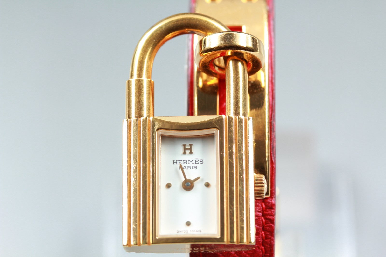 New Batt[Exc+5]Box HERMES Kelly White Dial Quartz Women's Watch 20mm From JAPAN