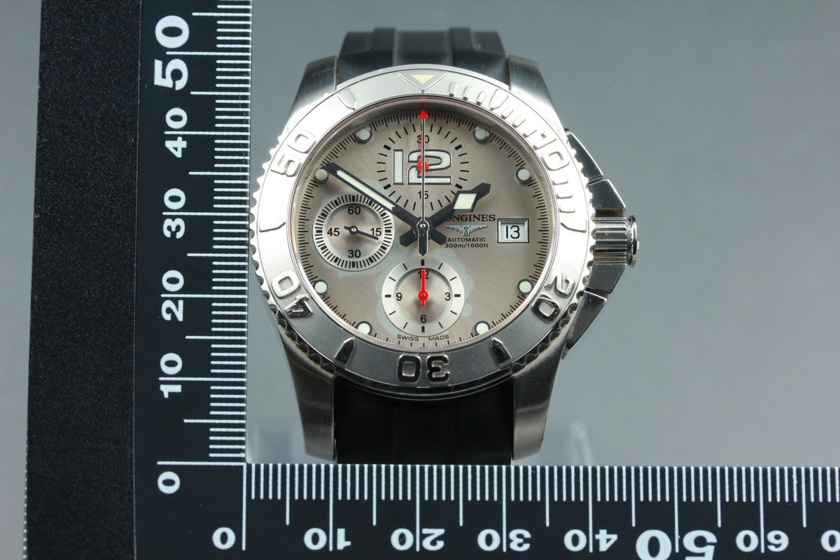 LONGINES HydroConquest L3.673.4 Automatic Chronograph Men's Watch 41mm JAPAN Box