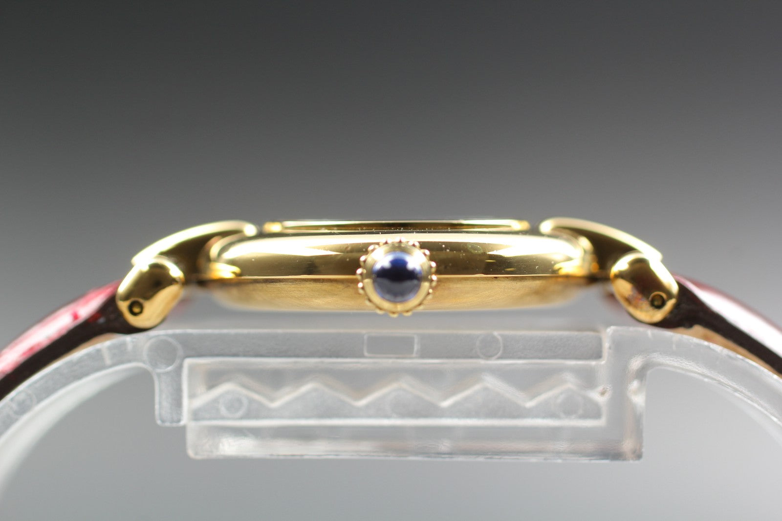 Vintage[Near MINT- Box] Cartier Must Colisee Vermeil 590002 Red Women's Qz Watch