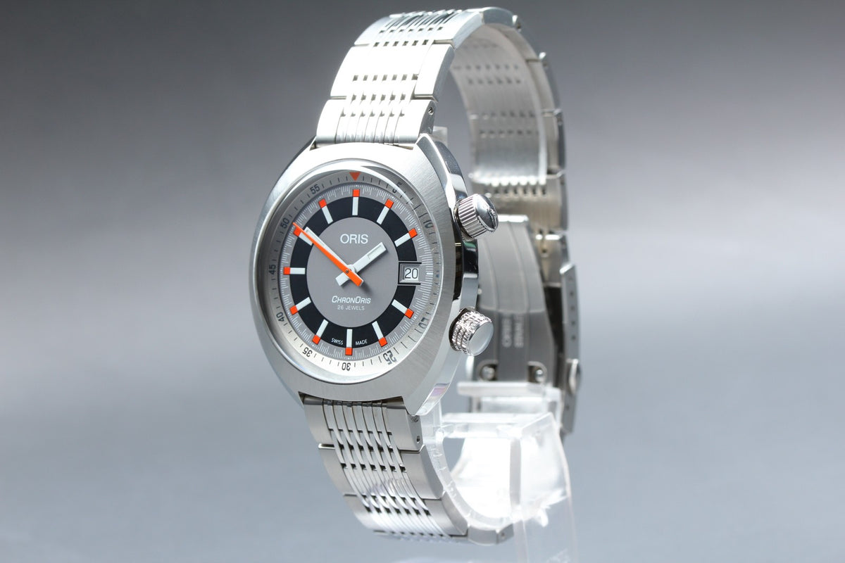 ORIS ChronOris Date 01 733 7737 4053-07 8 19 Gray Dial 38mm AT Men's Watch [Box]