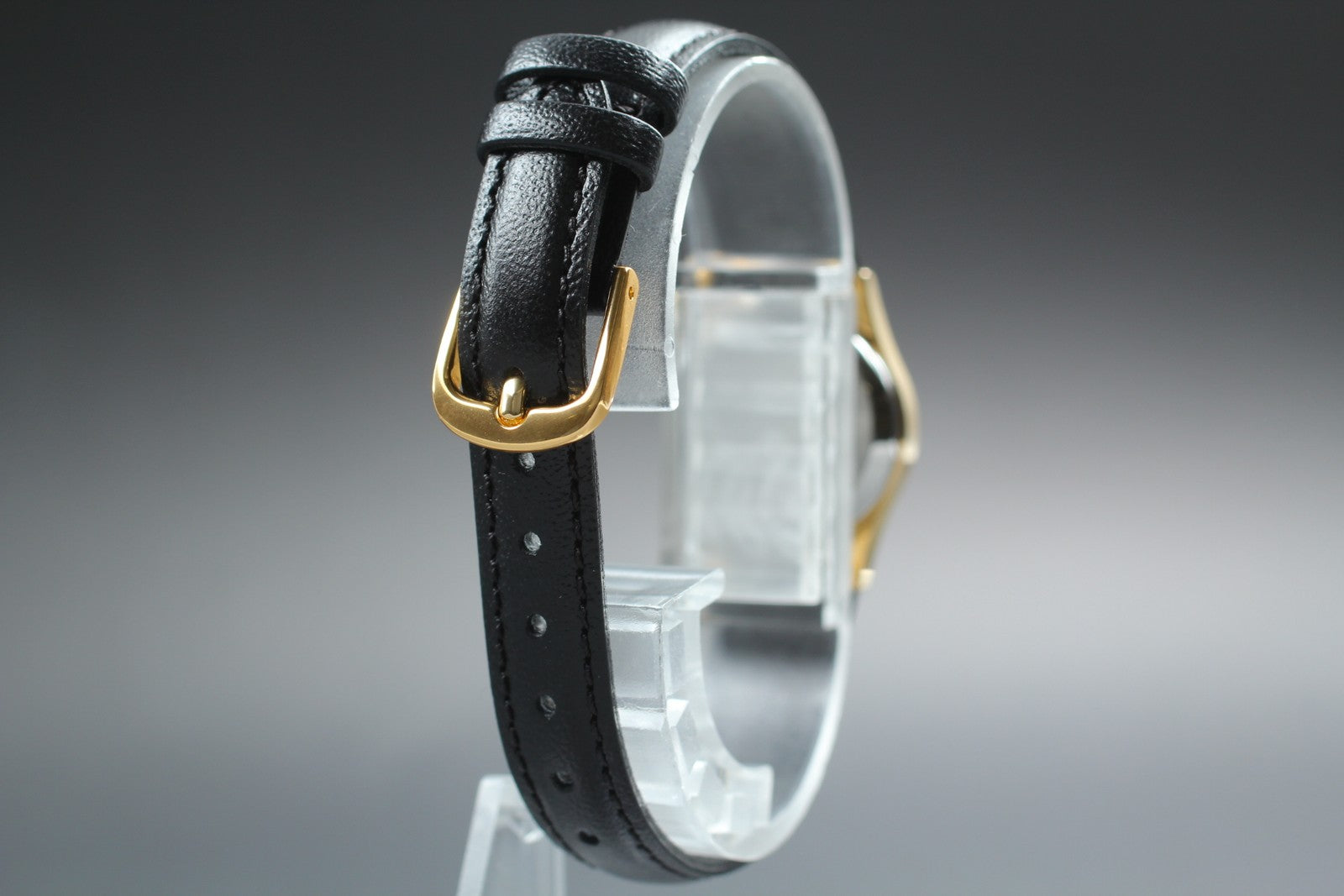 Vintage [Exc+5] OMEGA De Ville Cal.1353 591.0019 Gold Black Quartz Women's Watch