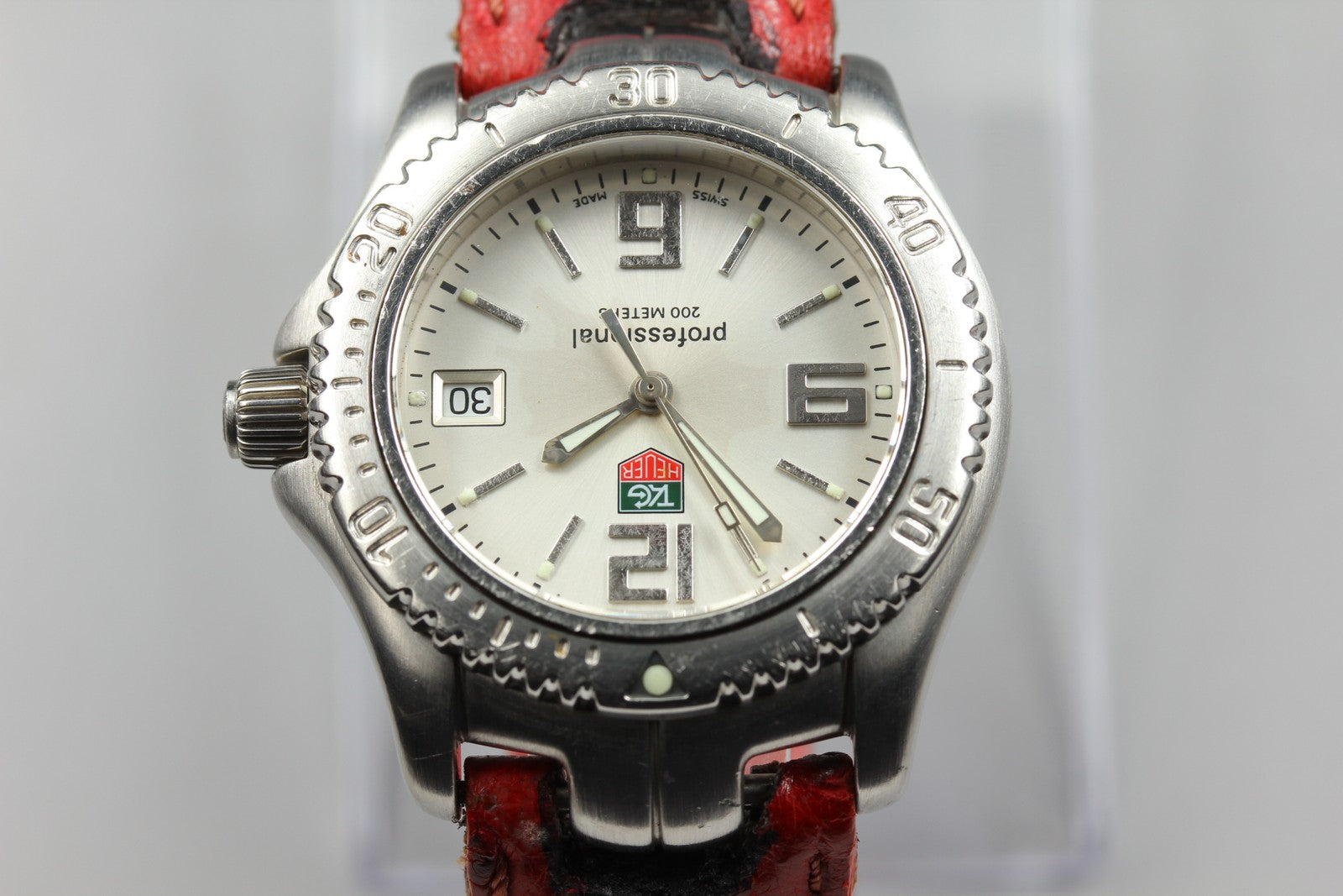 New Batt TAG Heuer Link WT1212 Date Quartz Silver Dial Men's Watch 36mm JAPAN