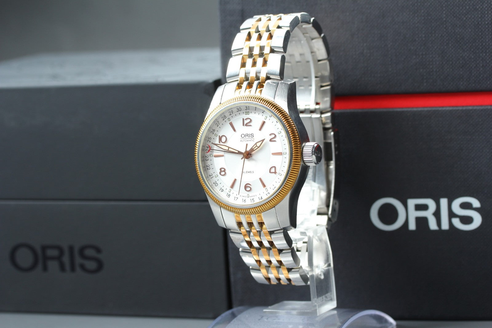 ORIS Big Crown Pointer Date 7628-43 Automatic Silver Men's Watch 39mm JAPAN Box