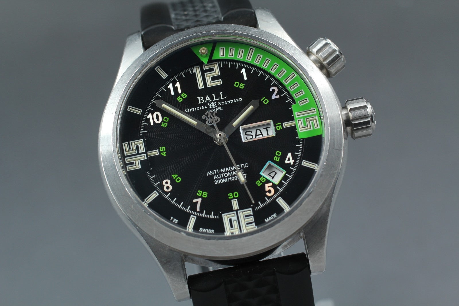 BALL Engineer DM1020A Black Dial Automatic Day/Date Men's watch 41mm JAPAN Box