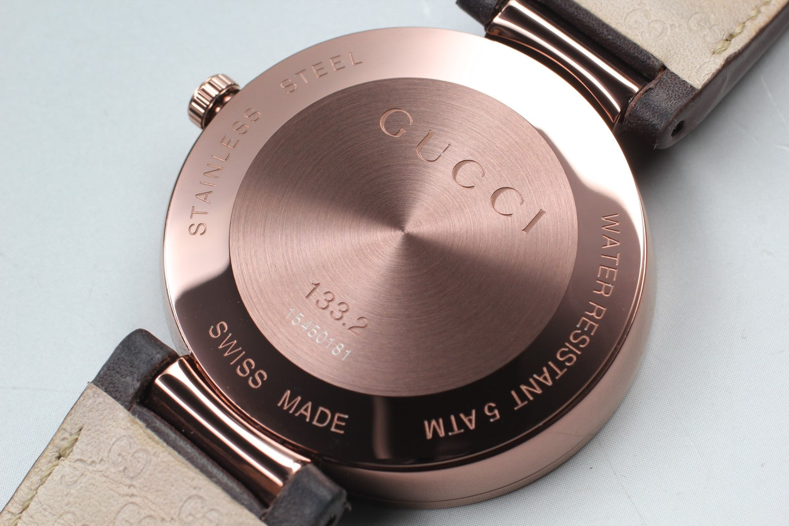 [Exc+5] GUCCI Interlocking 133.2 Black Bronze Men's Quartz Watch From JAPAN