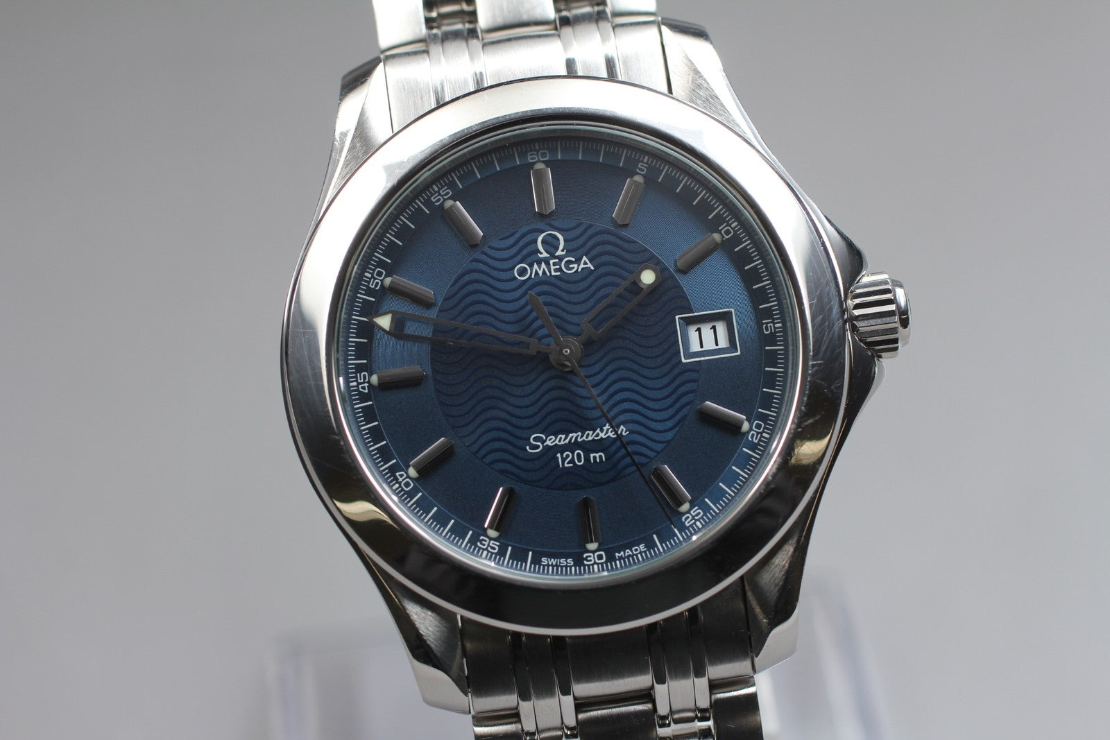 [Exc+5 Box] OMEGA Seamaster 120m 2511.81 Blue Dial 36mm Quartz Men's Watch