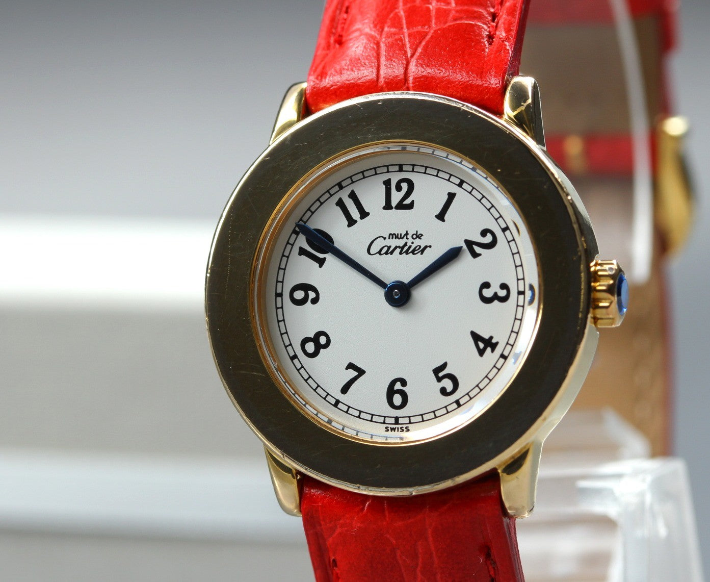 Vintage Cartier Must Ronde de Cartier 1801 Red Gold 27mm Women's Quartz Watch