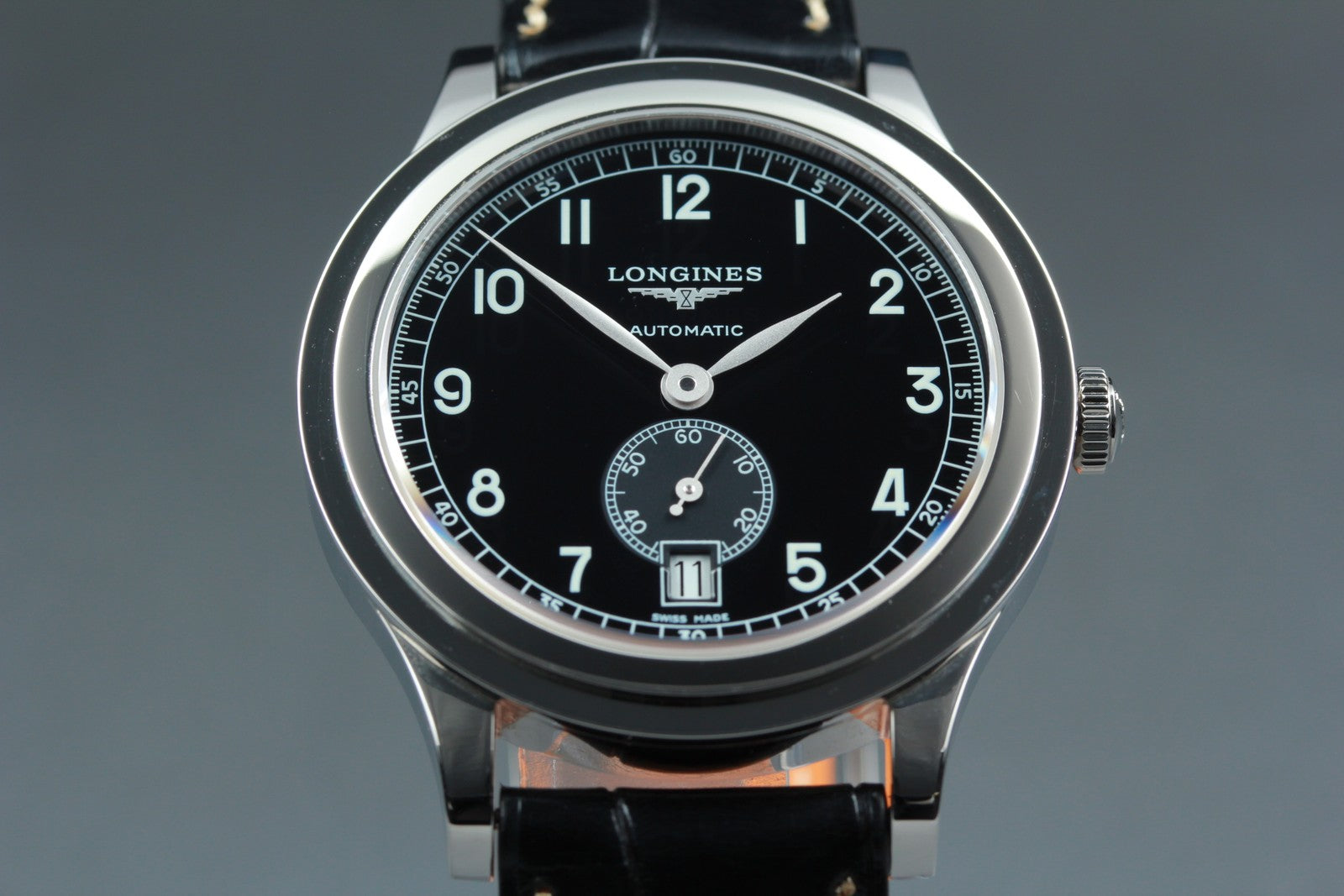 LONGINES Heritage 1940 L2.767.4 Automatic Black Men's Date Watch 39mm JP N MINT