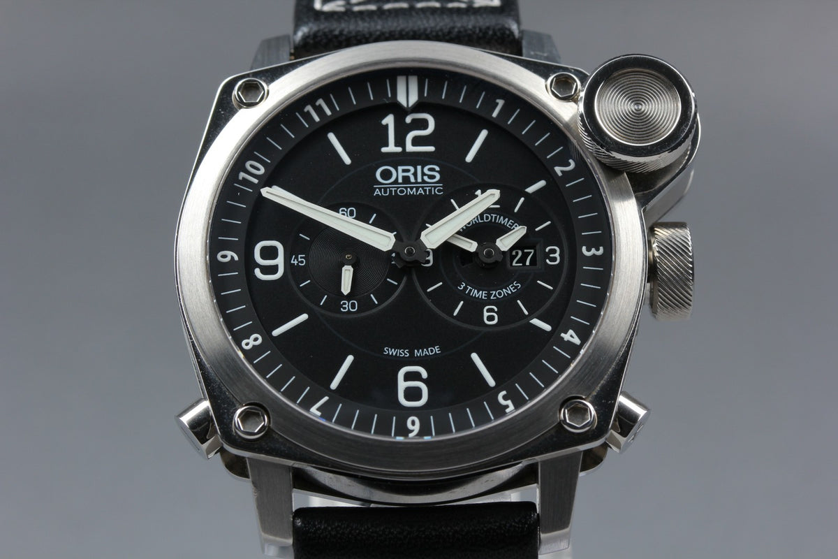 ORIS BC4 Flight Timer 7615 Automatic Black Dial Men's Watch 43mm JAPAN