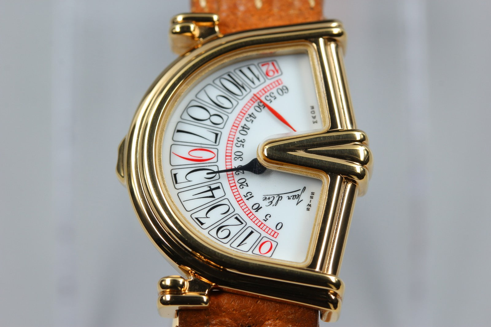 Jean d'eve Sectora Gold 25mm Gold Brown Women's Quartz Watch Vintage [Box]