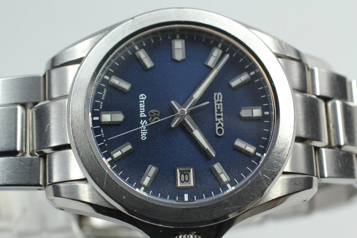Grand SEIKO GS 8J56-8020 SBGF019 Navy Blue Dial Men's Quartz Watch JAPAN [Box]