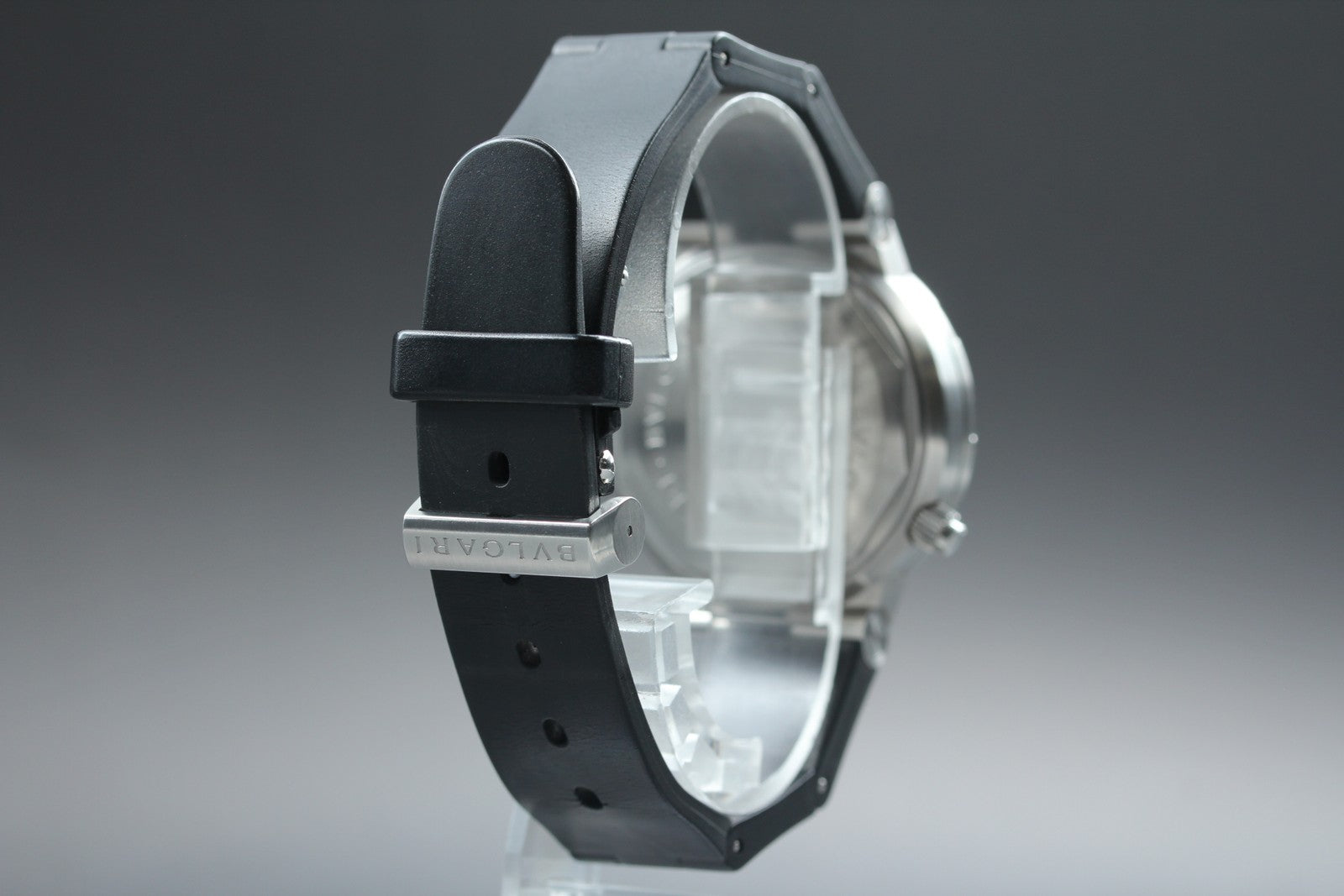 BVLGARI Diagono Scuba Automatic GMT Date Black Dial Men's Watch 38mm JAPAN Box