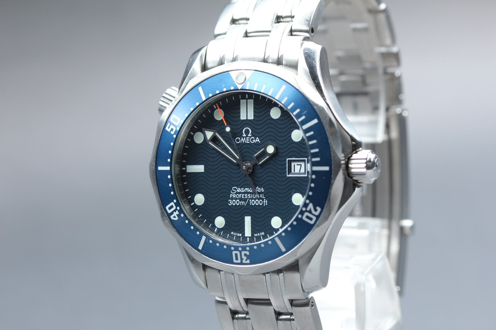 [Exc+5 Box] OMEGA Seamaster 300M 2561.80 Cal.1538 Blue 36mm Men's Quartz Watch