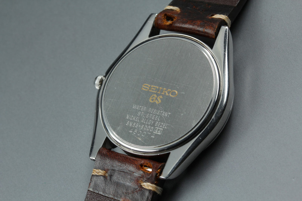 New Batt Vintage SEIKO Grand Seiko 8N65-8000 Quartz Men's Watch 35mm From JAPAN